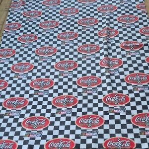 Coca Cola Black and White Blanket Retro Style